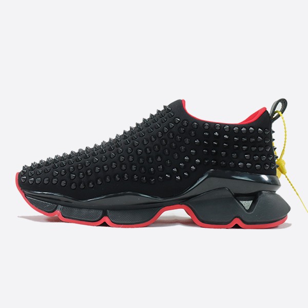 Louboutin 19SS Spike Sock Flat Sneakers