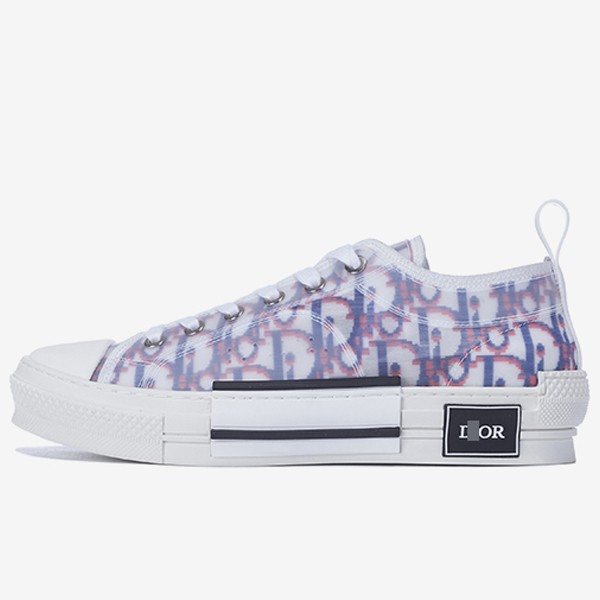 ディオールREON” テクニカルファブリック “B23”ブルー レッド スニーカー