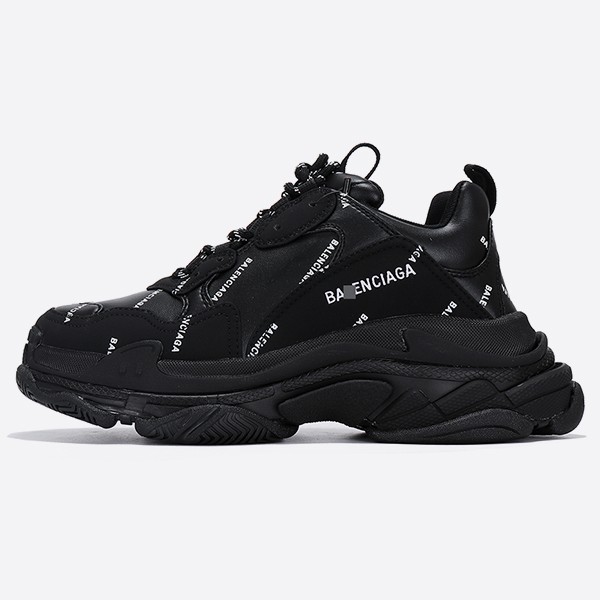 Balenciaga All-Over Logo Triple S Black [ZH]