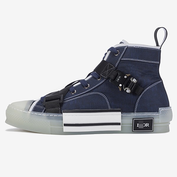 Dior Crinkle B23 High Sneakers Navy