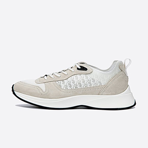 Dior 20SS Oblique Canvas Suede B25 Runner Sneakers, Beige, Men's