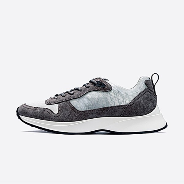Dior 20SS Oblique Canvas Suede B25 Runner Sneakers Gray Men's