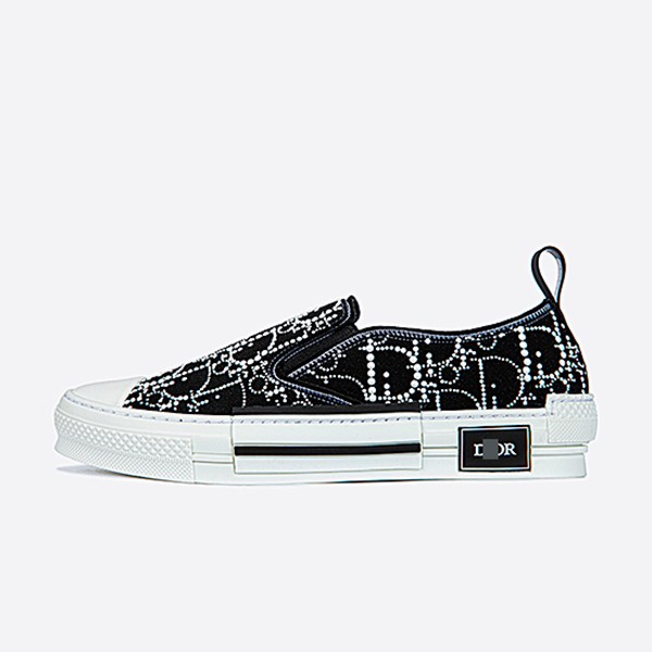 Dior 20FW Leon Pearl B23 Slip-On Sneakers, Unisex
