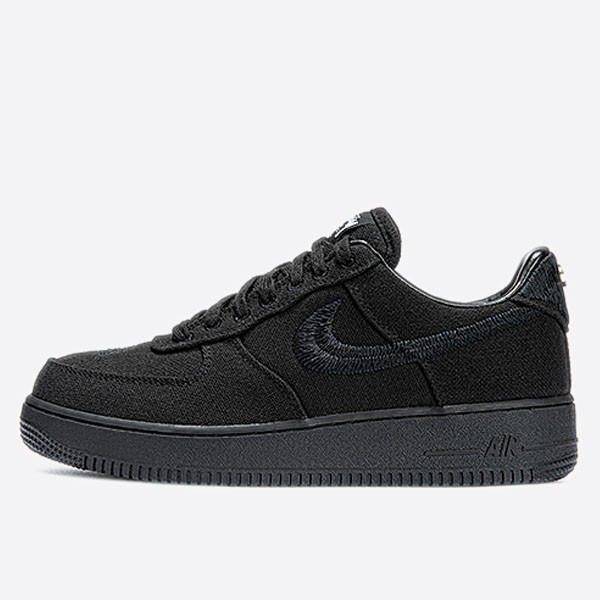 Nike x Stüssy Air Force 1 Low Triple Black CZ9084-001 Unisex (H12)