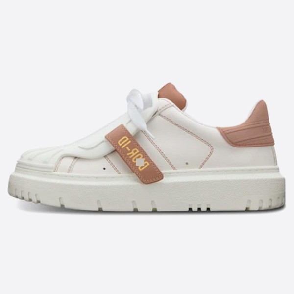 Dior ID White Nude Calf Leather Rubber Sneakers KCK278BCR_S28W