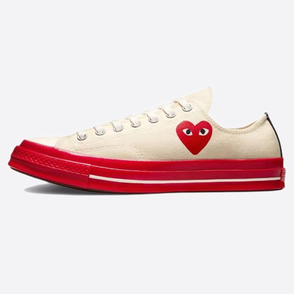 Comme des Garcons Play x Converse Chuck 70 Low White Red A01796C