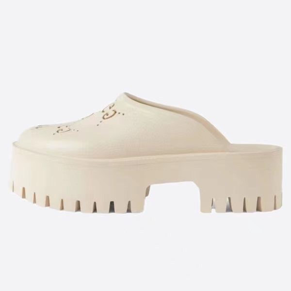 Gucci Platform Perforated G Sandals for Women 663577 JFB00 9022