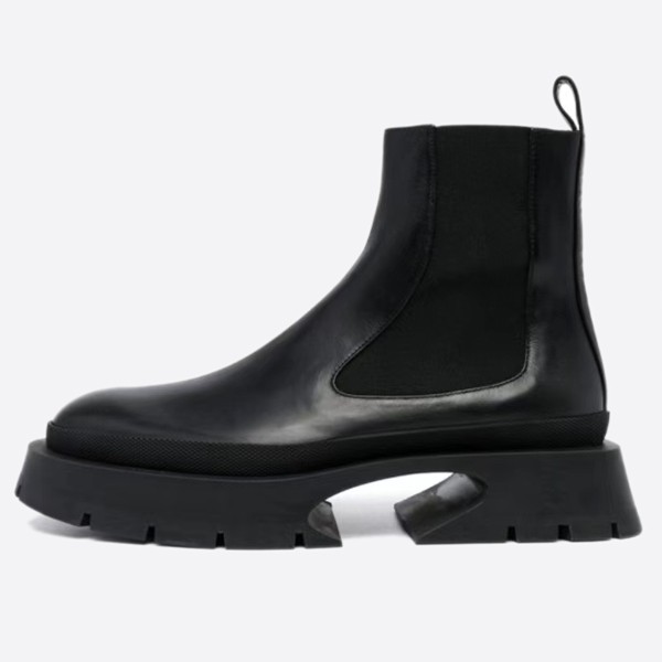 Jil Sander Asymmetrical Sole Leather Chelsea Boots JS37061A_14020001