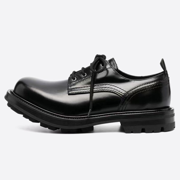 Alexander McQueen Worker Lace-Up Black 652663WHZ801000