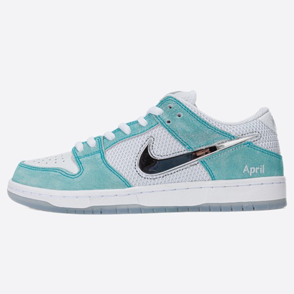 April Skateboards x Nike SB Dunk Low Turbo Green White Silver (OG) FD2562-400