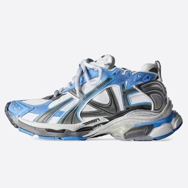 Runner sneakers, blue/white/gray, 772774W3RNY4912