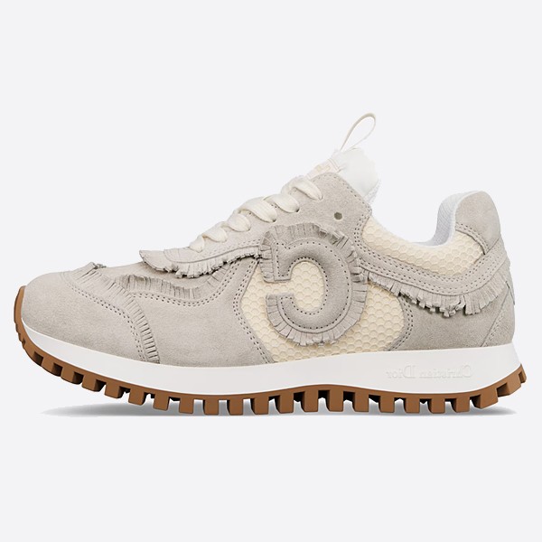 Dior C'est Dior Sneakers in Ecru Suede, Calfskin & Mesh KCK403SUH_S03W