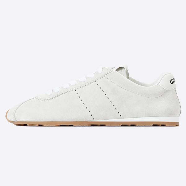 Miu Miu logo patch suede sneakers 5E114EF554-F0009