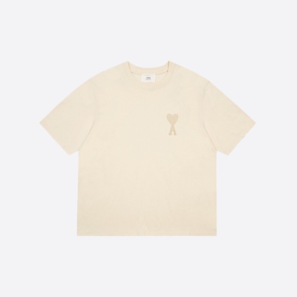 Ami Paris Tonal Ami de Coeur T-Shirt Vanilla/Vanilla