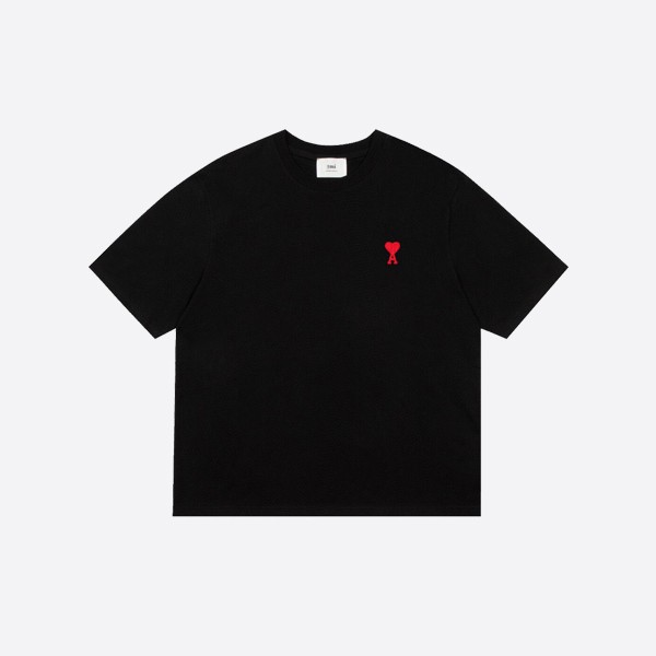Ami Paris Ami de Coeur T-shirt Black/Red