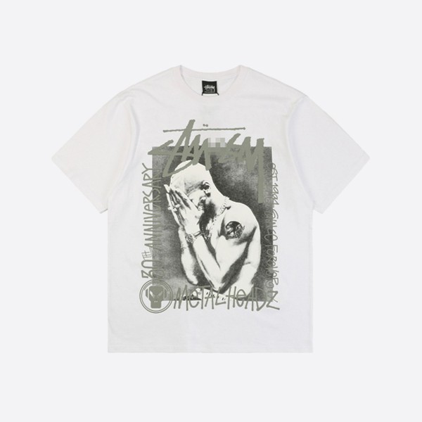 Stüssy x Goldie Metalheads 30 Tee in White