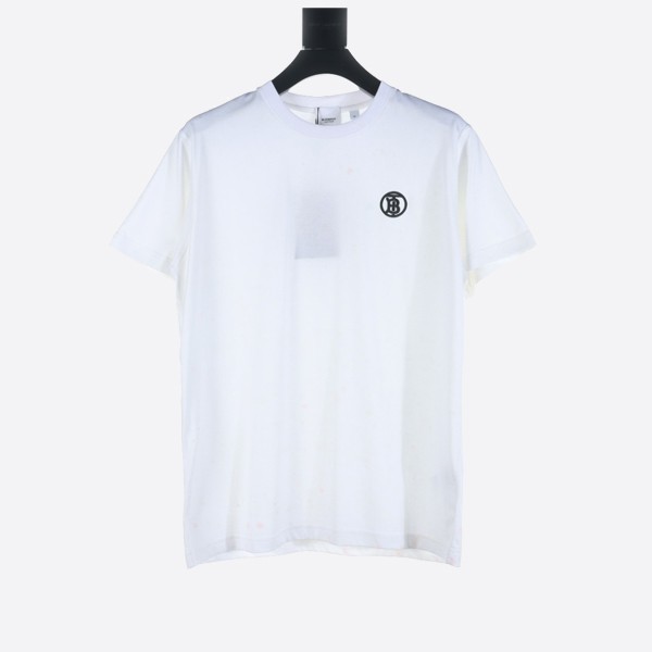 Burberry Monogram Motif Cotton T-Shirt in White/Black