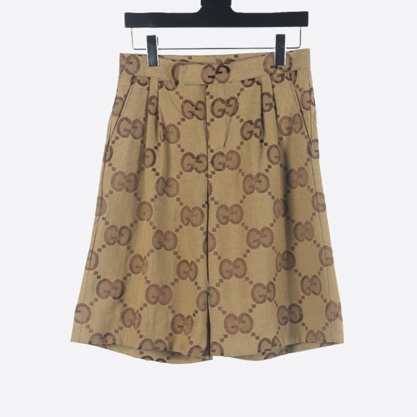 Gucci Jumbo GG Canvas Shorts (Beige and Ebony)