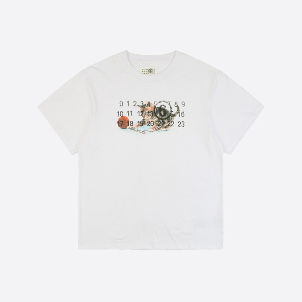 MM6 Maison Margiela Smooth Kitty T-shirt in White