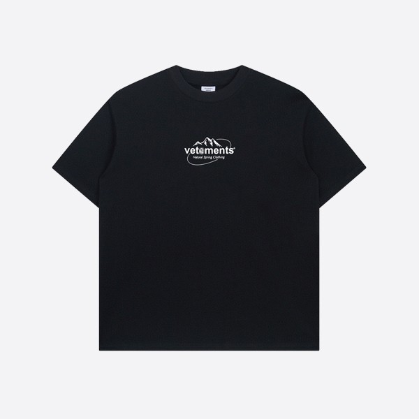 Vetements Spring Water Logo T-Shirt in Black