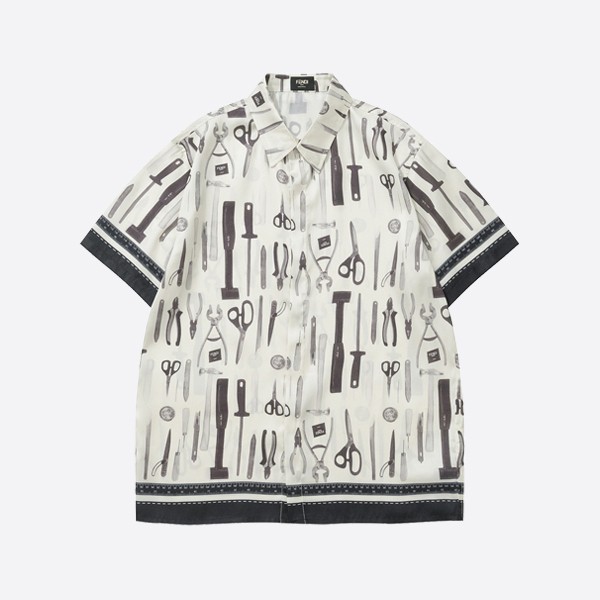 Fendi White Silk Shirt FS0966AR65F1MTG