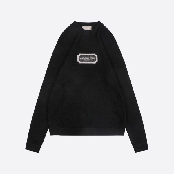 Christian Dior Couture Sweater in Black Cashmere and Jersey