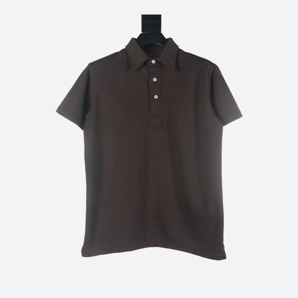 Maison Margiela polo shirt in dark brown