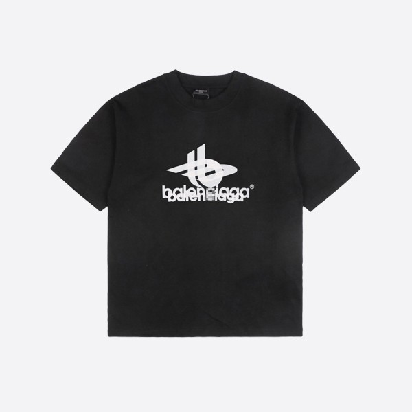 Balenciaga Layered Sport T-Shirt, Oversized, Black/White