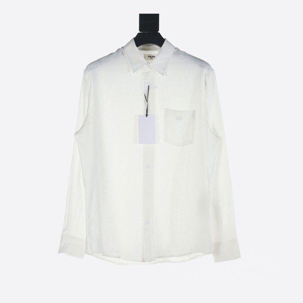 Celine Linen Loose Shirt - White
