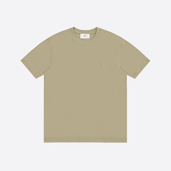 Ami Paris Organic Cotton Heavy Jersey AMI DE COEUR T-Shirt in Sage