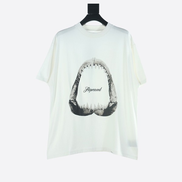 Represent Shark Jaws T-Shirt in Flat White