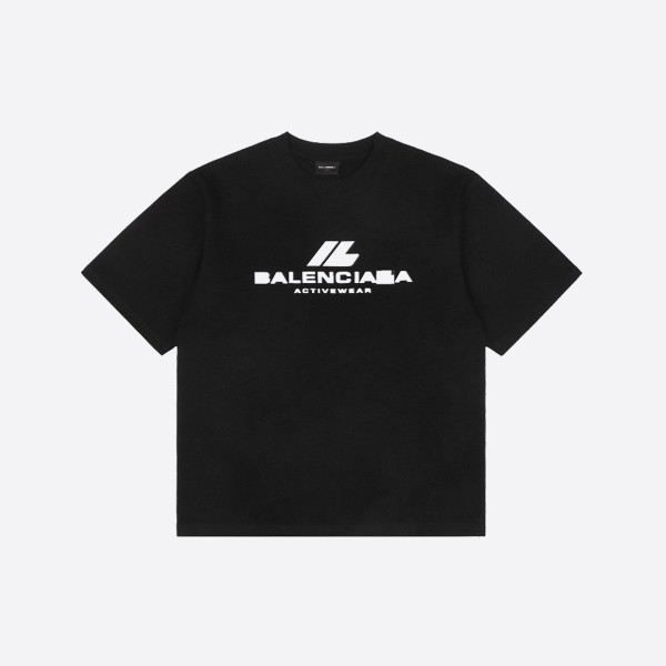 Balenciaga Activewear T-Shirt, Medium Fit, Black