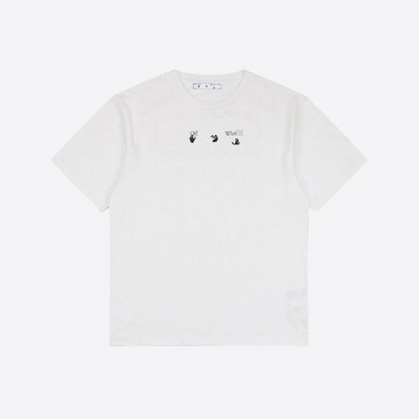 Off-White Blue Marker S/S Oversized T-Shirt in White/Blue