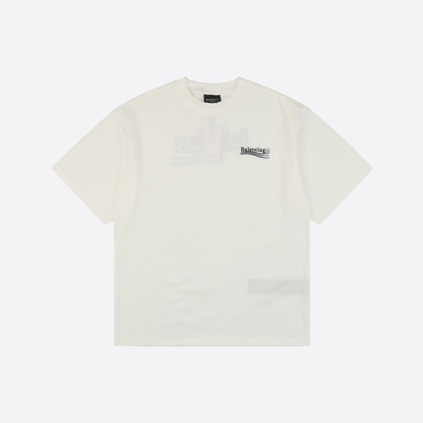 Balenciaga Political Campaign T-Shirt, Large Fit, White