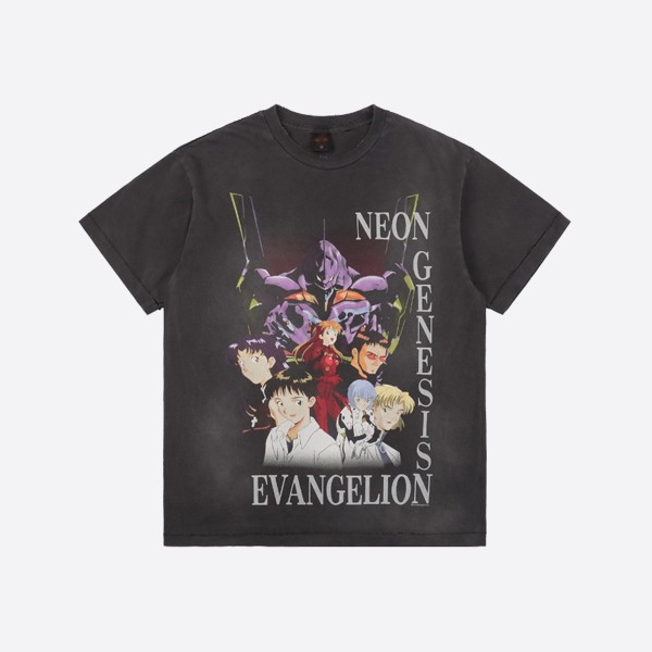 SAINT Mxxxxxx EVANGELION × NEON short-sleeved T-shirt