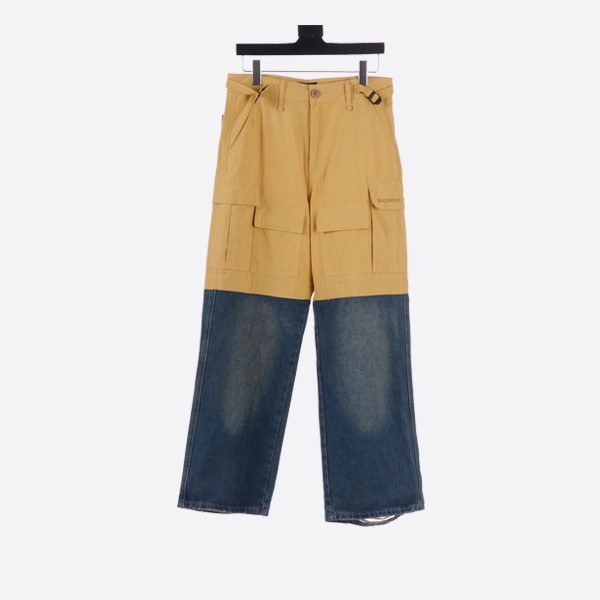 Balenciaga Blue Patch Cotton Cargo Pants