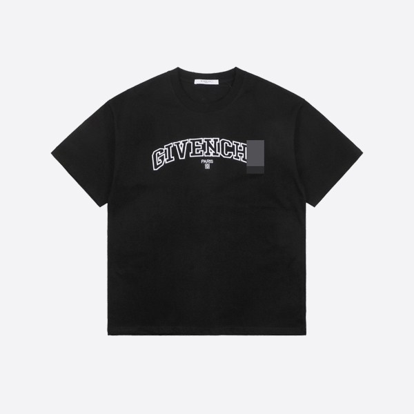Givenchy College Embroidered Logo T-Shirt in Black