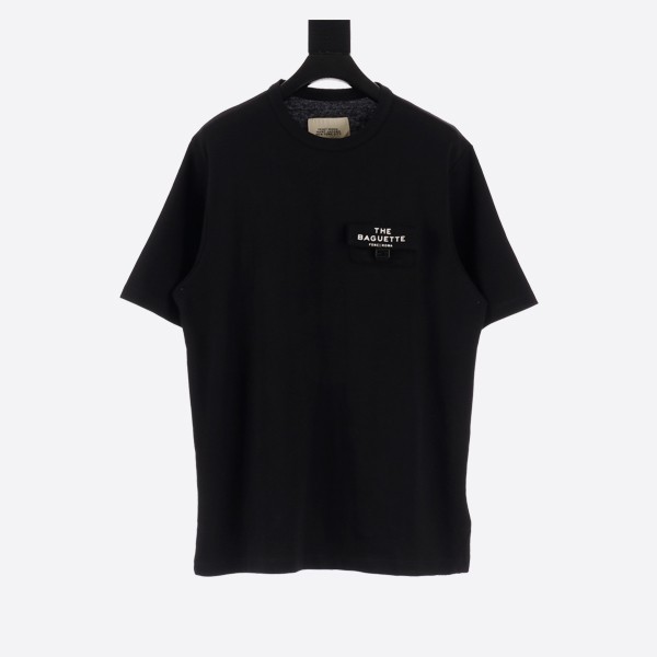Fendi by Marc Jacobs Jersey Short Sleeve Crew Neck T-Shirt in Black