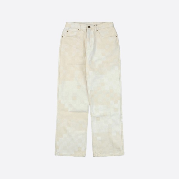 Louis Vuitton Damier Denim Skate Pants in Beige