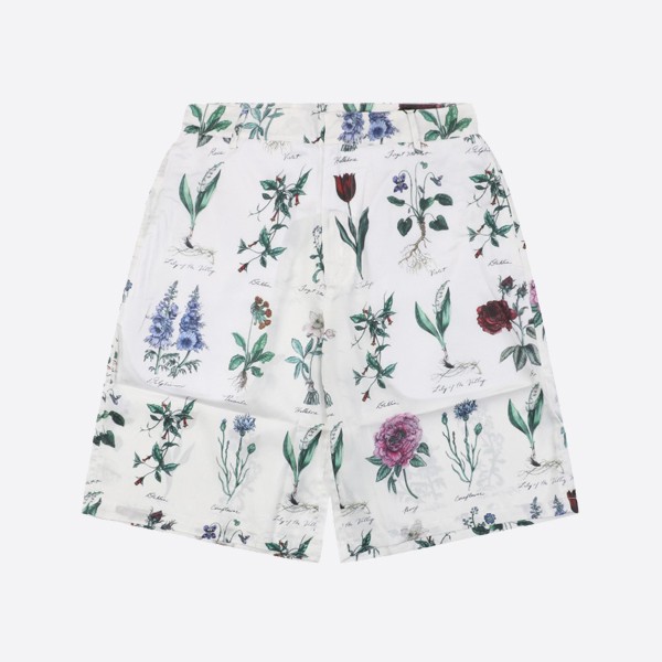 Dior Herbarium Illustration Bermuda Shorts, White Silk