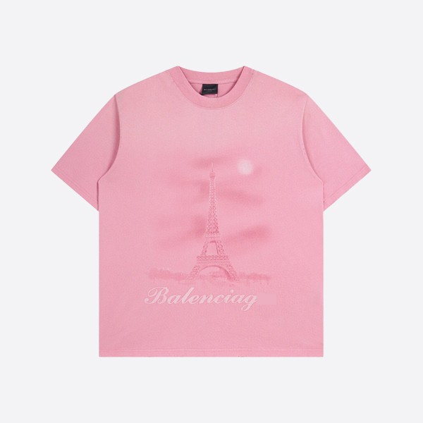 Balenciaga Paris Moon T-shirt, oversized, pink