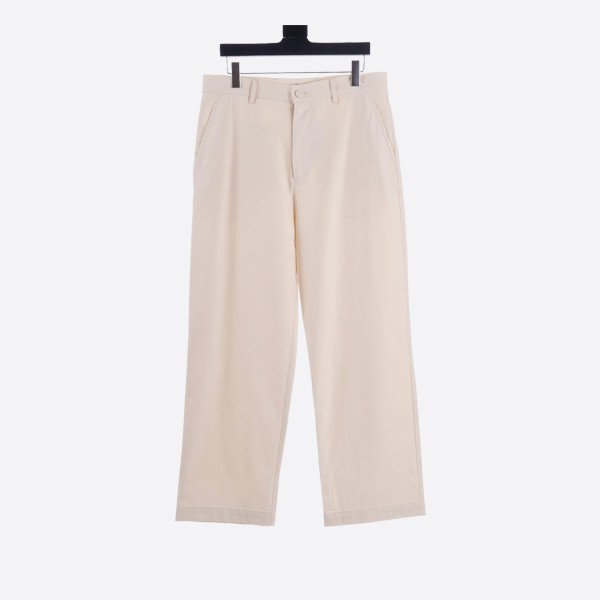 Dior CD Heart Embroidered Pants in White Emerise Cotton Blend