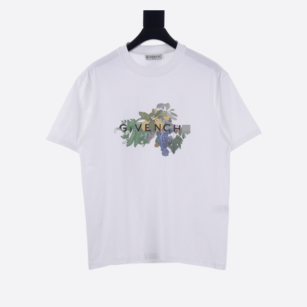 Givenchy White Cotton Fruit and Vegetable T-Shirt