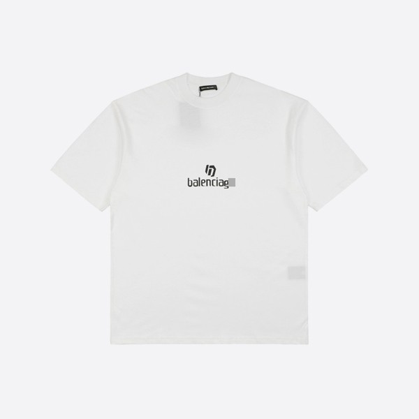 Balenciaga Paris Swirl Letter Print Short Sleeve