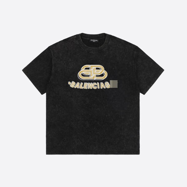 Balenciaga Graffiti 3D Double B Letter Print Short Sleeve