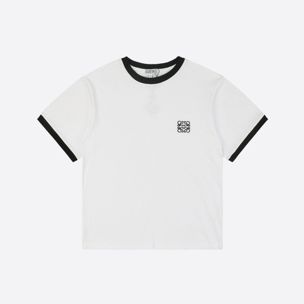 Loewe color block short sleeves with embroidered logo