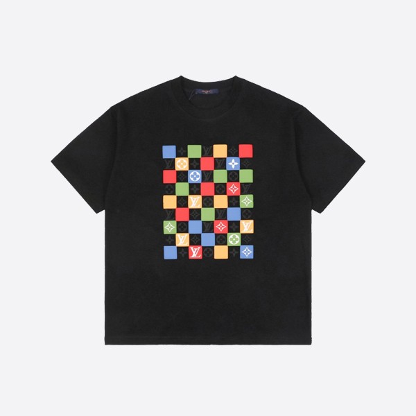 Louis Vuitton Colorful Checkerboard Monogram Short Sleeve
