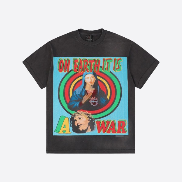 St. Michael, Earth, Jesus and Mary Print Short Sleeve