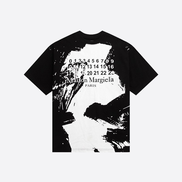 Maison Margiela Ink Splash Logo Short Sleeve Shirt
