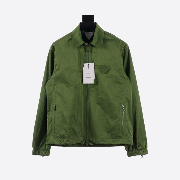 Bottega Veneta Triangle Pocket Lapel Nylon Jacket